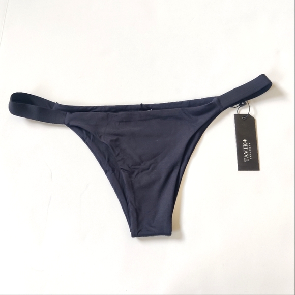 Tavik Black bikini bottom minimal coverage - Picture 1 of 1
